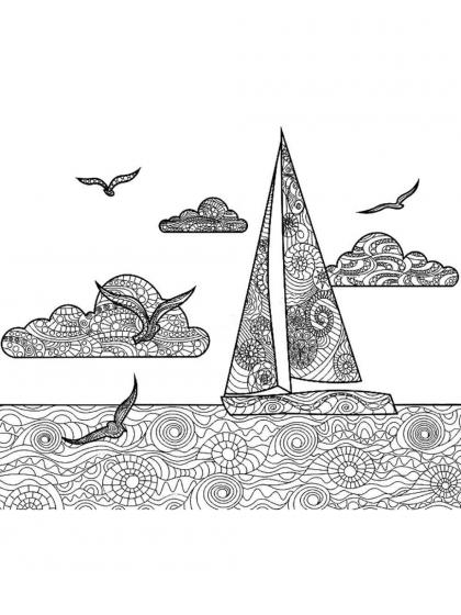 Seascape Coloring Pages For Adults