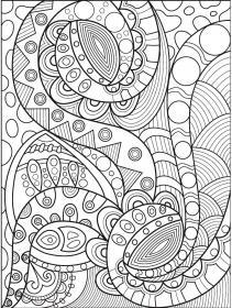 Abstract coloring pages for Adults - Free printable