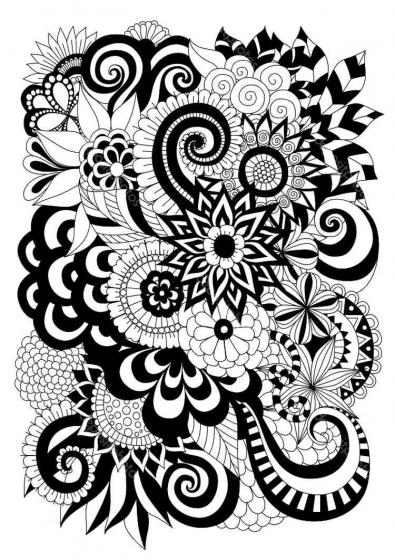 Abstract coloring pages for Adults