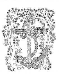 Anchor coloring pages for Adults - Free printable