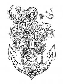 Anchor coloring pages for Adults - Free printable