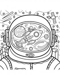 Astronaut coloring pages for Adults - Free printable