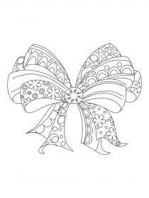 Bow coloring pages for Adults - Free printable