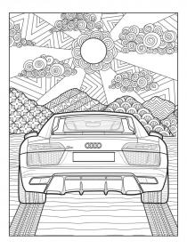 Car coloring pages for Adults - Free printable