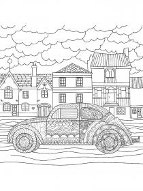 Car coloring pages for Adults - Free printable