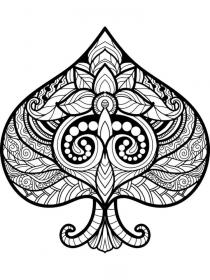 Card Suit coloring pages for Adults - Free printable