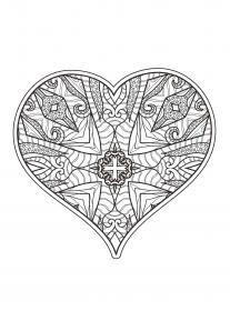 Card Suit coloring pages for Adults - Free printable