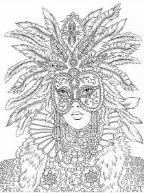 Carnival coloring pages for Adults - Free printable