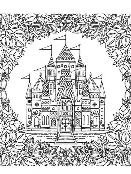 Castle coloring pages for Adults