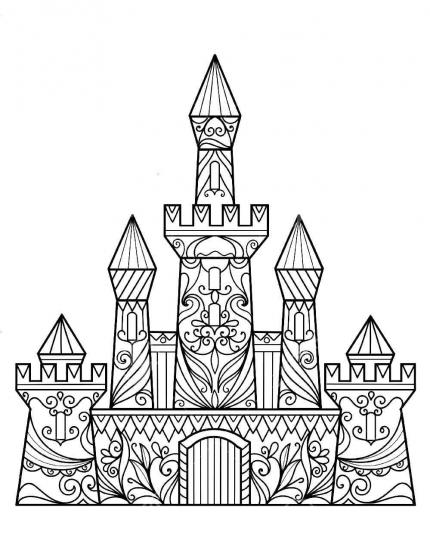 Castle coloring pages for Adults