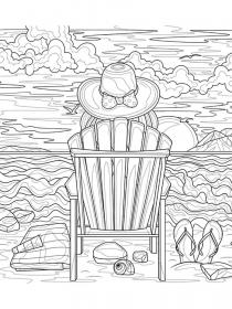 Chair coloring pages for Adults - Free printable