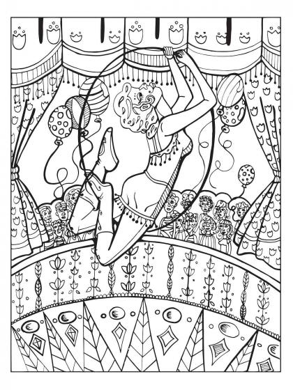 Circus coloring pages for Adults
