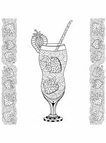 Cocktail coloring pages for Adults - Free printable