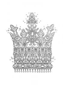 Crown coloring pages for Adults - Free printable