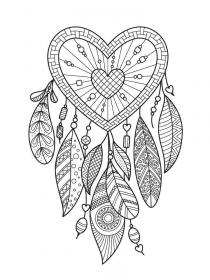 Dreamcatcher coloring pages for Adults - Free printable
