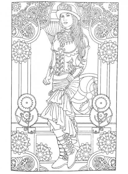 Dresses Coloring Pages  Fashion Coloring for Adults JPG