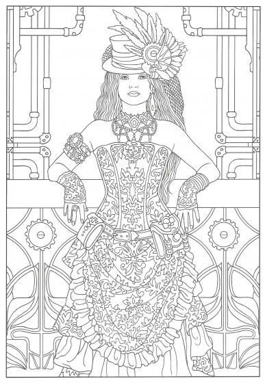 Dress coloring pages for Adults