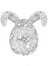 Easter Egg coloring pages for Adults - Free printable