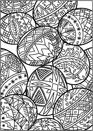 Easter Egg coloring pages for Adults