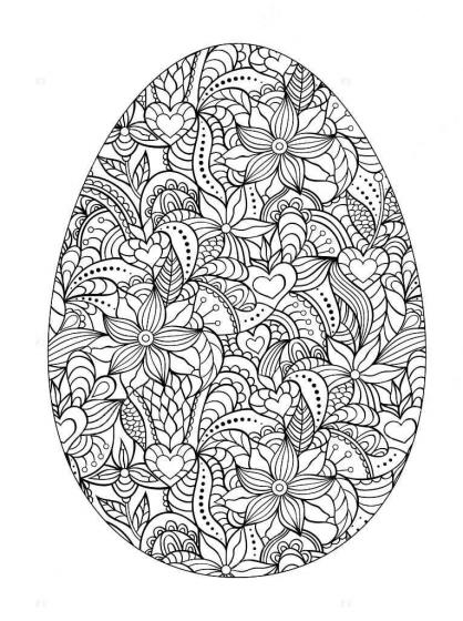 Easter Egg coloring pages for Adults