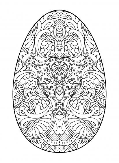 Easter Egg coloring pages for Adults | Free Download and Print