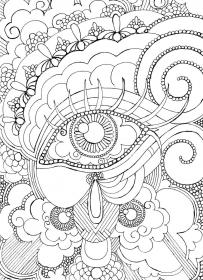 Eyes coloring pages for Adults - Free printable