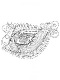 Eyes coloring pages for Adults - Free printable