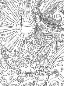 Fairy coloring pages for Adults - Free printable
