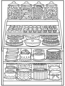 Food coloring pages for Adults - Free printable