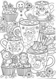 Food coloring pages for Adults - Free printable