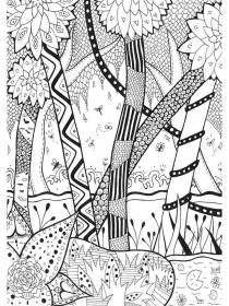 Forest coloring pages for Adults - Free printable