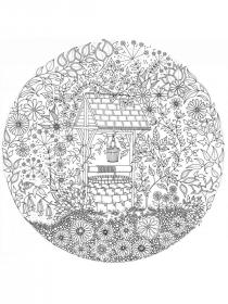 Garden coloring pages for Adults - Free printable