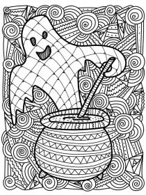Ghost coloring pages for Adults - Free printable