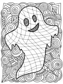 Ghost coloring pages for Adults - Free printable