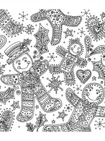 Gingerbread Man coloring pages for Adults - Free printable