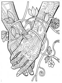 Hand coloring pages for Adults - Free printable