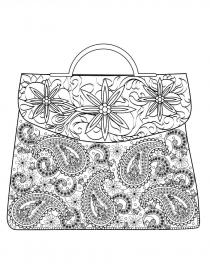 Handbag coloring pages for Adults - Free printable