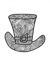 Hat coloring pages for Adults - Free printable