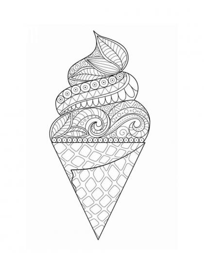 Ice Cream coloring pages for Adults