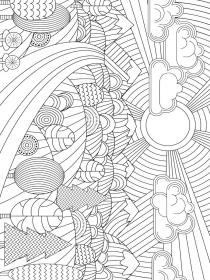 Landscape coloring pages for Adults - Free printable