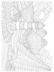 Lighthouse coloring pages for Adults - Free printable