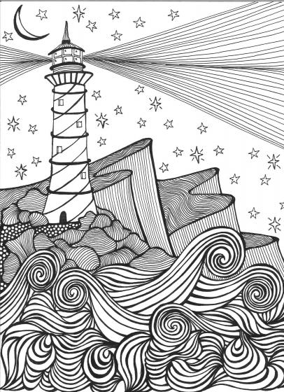 Lighthouse coloring pages for Adults | Free Download and Print