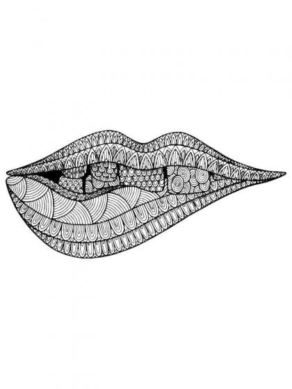 Lips Coloring Pages For Adults 9610