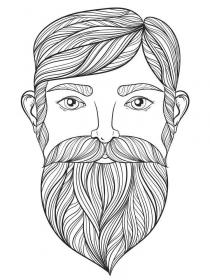Man coloring pages for Adults - Free printable