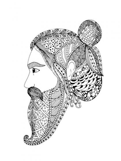 Раскраски Мужчина Антистресс. Бесплатно распечатать раскраски