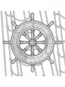Marine Handwheel coloring pages for Adults - Free printable