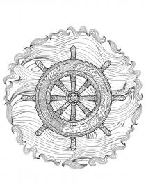 Marine Handwheel coloring pages for Adults - Free printable