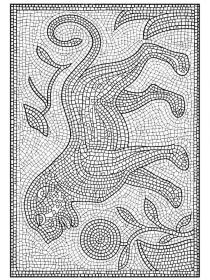 Mosaic coloring pages for Adults - Free printable