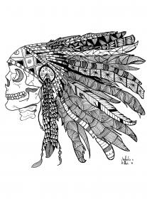 Native American coloring pages for Adults - Free printable