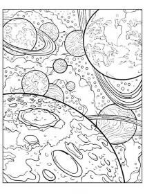 Planets coloring pages for Adults - Free printable